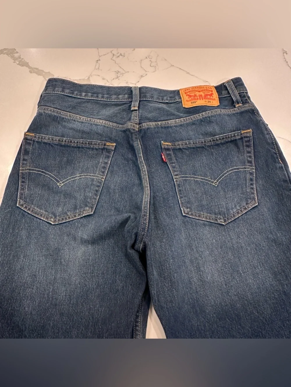 Levi’s Denim Blue 569 Jean Shorts Mens 34 Cotton Medium Bermuda Jorts Summer